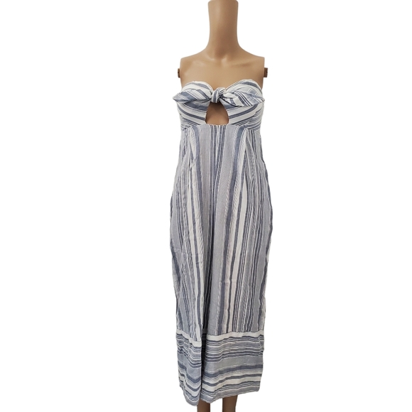 NWT Red Carter Chambray Jumpsuit (XS) - Picture 2 of 11